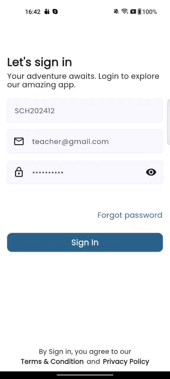 Teacher App Interface